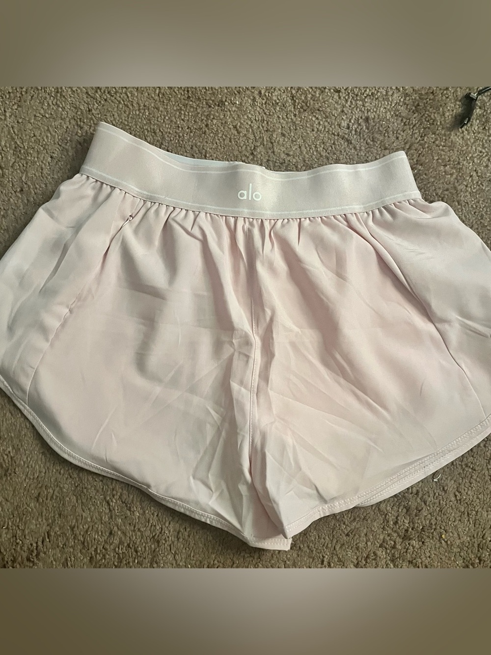 ALO Yoga Pale Pink Lounge Shorts